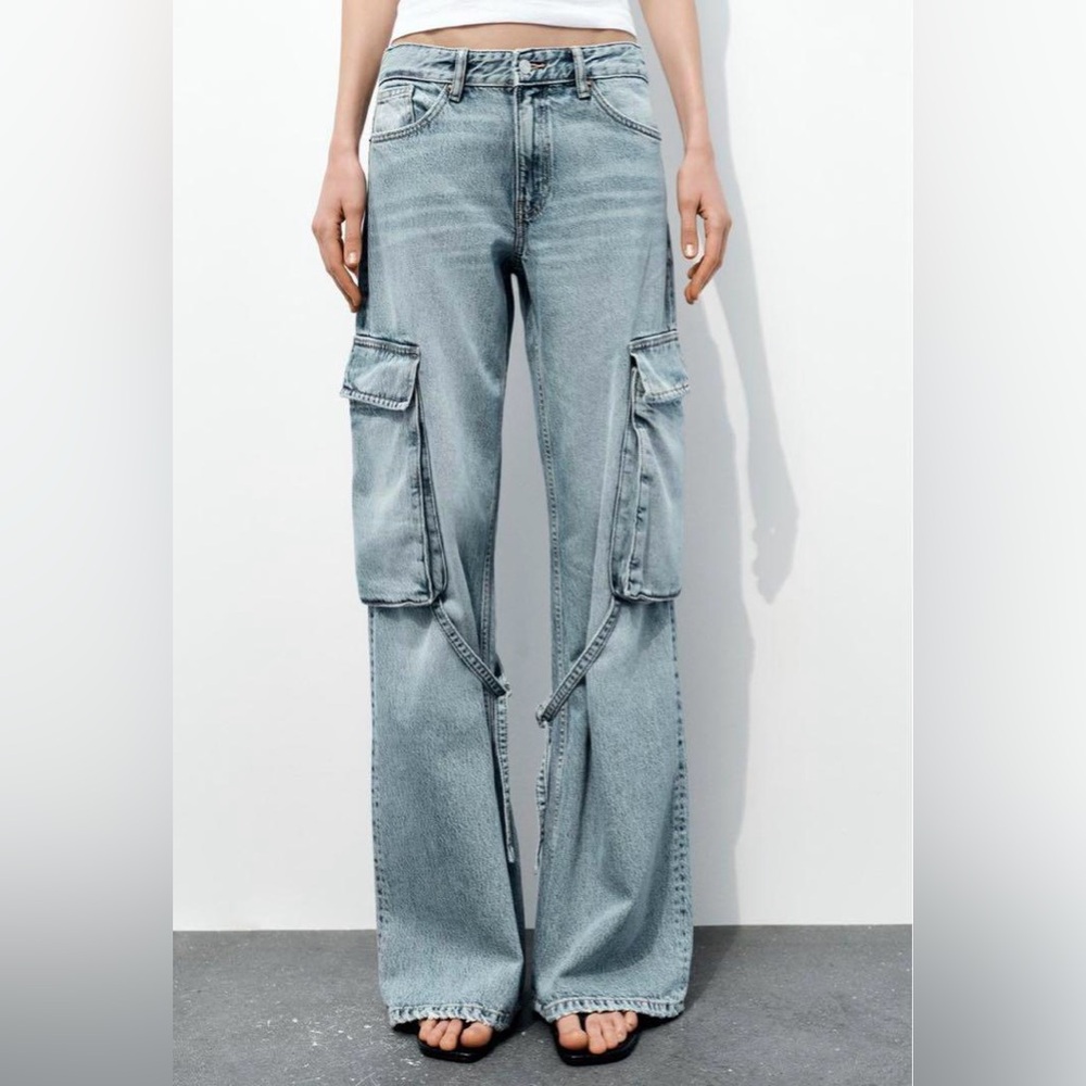FLASH SALE⚡️Zara Vintage Wash Cargo Jeans